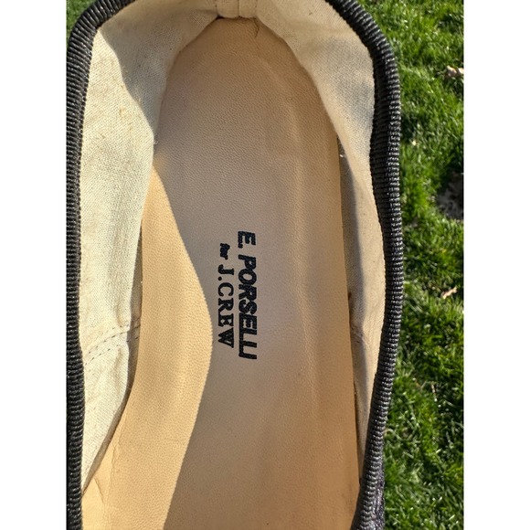 E. Porselli for J. Crew Geo Textured Black Velvet Ballet Flats EU 38 EUC - Picture 9 of 16